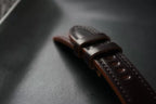 Handcrafted Burgundy Horween Shell Cordovan Watch Strap