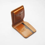 Handcrafted Oil Aniline Dyed Amber Shell Cordovan Leather Wallet