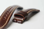 Handcrafted Dark Brown Horween Shell Cordovan Watch Strap