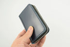 Handcrafted Oil Aniline Dyed Navy Blue Shell Cordovan Leather Wallet