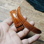 Handcrafted Ginger Alligator Watch Strap – HCP French Tannery Leather