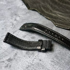 Handcrafted Black American Alligator Leather Watch Strap