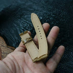 Handcrafted Golden Brown Alligator Watch Strap – HCP French Tannery Leather