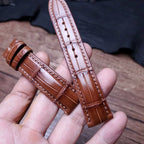 Handcrafted Saddle Brown Alligator Watch Strap – HCP French Tannery Leather