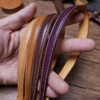Handcrafted Italian Tuscany Vegetable-Tanned Leather Camera Wrist Strap