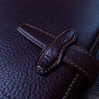 Handcrafted Burgundy Italian Tuscany Vegetable-Tanned Leather A5 Binder Journal