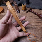 Handcrafted Italian Tuscany Vegetable-Tanned Leather Camera Wrist Strap