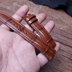 Handcrafted Saddle Brown Alligator Watch Strap – HCP French Tannery Leather