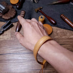 Handcrafted Italian Tuscany Vegetable-Tanned Leather Camera Wrist Strap