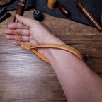 Handcrafted Italian Tuscany Vegetable-Tanned Leather Camera Wrist Strap