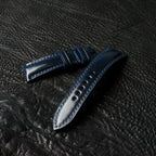 Handcrafted Navy Horween Shell Cordovan Watch Strap