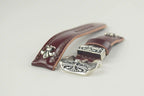 Handcrafted Oil Aniline Dyed Burgundy Shell Cordovan Leather Watch Strap with Solid 925 Sterling Silver Hardware