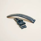Handcrafted Blue Shell Cordovan Leather Watch Strap