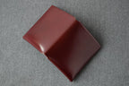 Handcrafted Vegetable-dyed Burgundy Shell Cordovan Mini Leather Wallet
