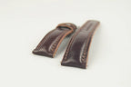 Handcrafted Burgundy Horween Leather Watch Strap