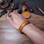 Handcrafted Italian Tuscany Vegetable-Tanned Leather Camera Wrist Strap