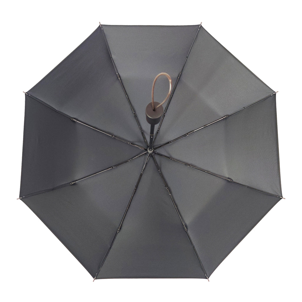 Handcrafted Double-Canopy Silver Coating Umbrella With Ebony Wood Handle