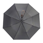 Handcrafted Double-Canopy Silver Coating Umbrella With Ebony Wood Handle