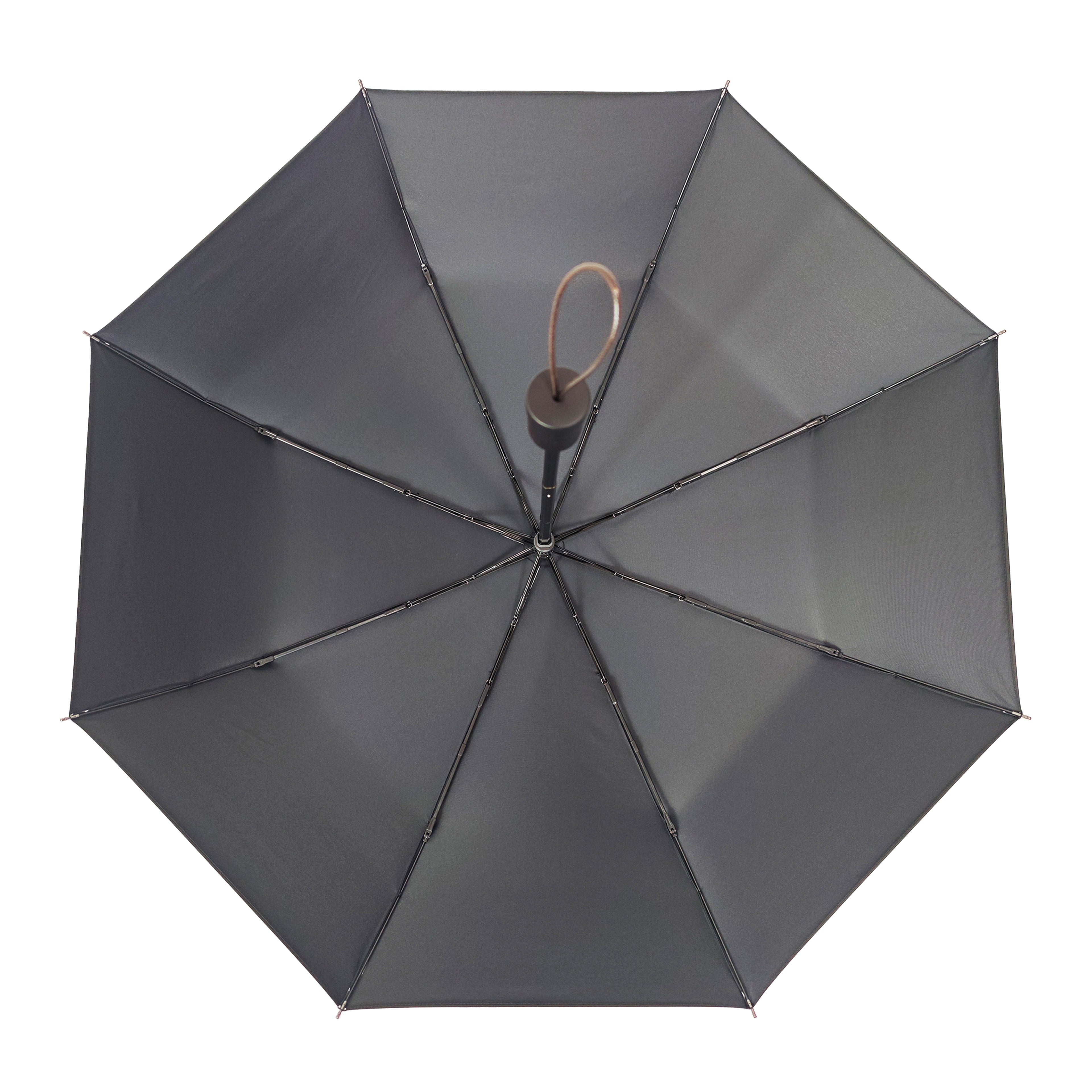 Handcrafted Double-Canopy Silver Coating Umbrella With Ebony Wood Handle
