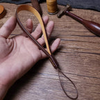 Handcrafted Italian Tuscany Vegetable-Tanned Leather Camera Wrist Strap