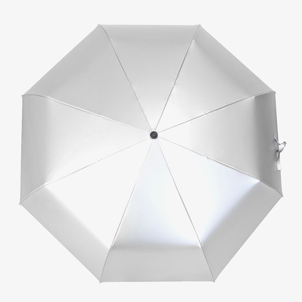 Handcrafted Double-Canopy Silver Coating Umbrella With Ebony Wood Handle