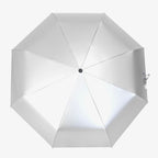 Handcrafted Double-Canopy Silver Coating Umbrella With Ebony Wood Handle