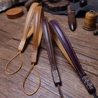 Handcrafted Italian Tuscany Vegetable-Tanned Leather Camera Wrist Strap