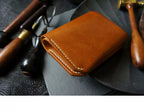 Handcrafted Italian Tuscany Stuffed Leather Wallet — With Natural Tumbled Grain & Rich Pull-Up