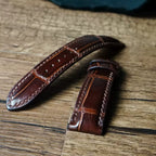Handcrafted Dark Brown Alligator Watch Strap – HCP French Tannery Leather