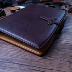 Handcrafted Burgundy Italian Tuscany Vegetable-Tanned Leather A5 Binder Journal