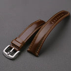 Handcrafted Oil Aniline Dyed Dark Brown Shell Cordovan Leather Watch Strap