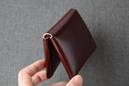 Handcrafted Vegetable-dyed Burgundy Shell Cordovan Mini Leather Wallet