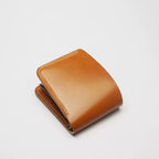 Handcrafted Oil Aniline Dyed Amber Shell Cordovan Leather Wallet
