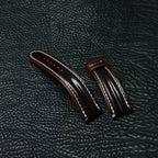 Handcrafted Chocolate Brown Shell Cordovan Watch Strap with Double Padding