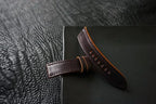 Handcrafted Burgundy Horween Shell Cordovan Watch Strap