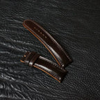 Handcrafted Chocolate Brown Horween Shell Cordovan Watch Strap