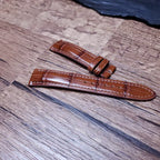 Handcrafted Saddle Brown Alligator Watch Strap – HCP French Tannery Leather