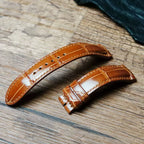 Handcrafted Ginger Alligator Watch Strap – HCP French Tannery Leather