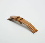 Handcrafted Amber Shell Cordovan Leather Watch Strap