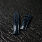 Handcrafted Navy Horween Shell Cordovan Watch Strap