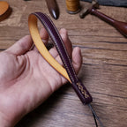 Handcrafted Italian Tuscany Vegetable-Tanned Leather Camera Wrist Strap