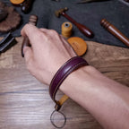 Handcrafted Italian Tuscany Vegetable-Tanned Leather Camera Wrist Strap