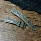 Handcrafted Dove Gray American Alligator Leather Watch Strap