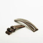Handcrafted Dark Brown Horween Shell Cordovan Watch Strap