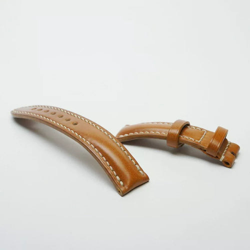Handcrafted Amber Shell Cordovan Leather Watch Strap
