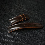 Handcrafted Chocolate Brown Horween Shell Cordovan Watch Strap