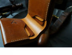 Handcrafted Italian Tuscany Stuffed Leather Wallet — With Natural Tumbled Grain & Rich Pull-Up