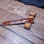 Handcrafted Saddle Brown Alligator Watch Strap – HCP French Tannery Leather