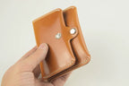 Handcrafted Oil Aniline Dyed Ginger Shell Cordovan Leather Cardholder