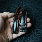 Handcrafted Chocolate Brown Horween Shell Cordovan Watch Strap